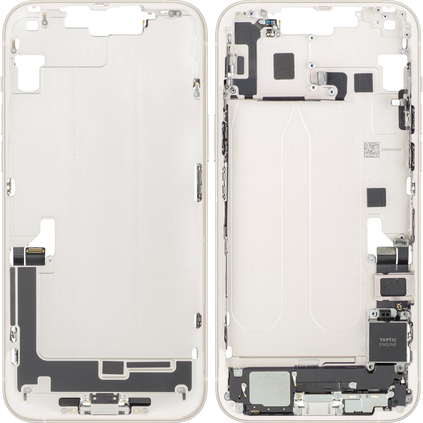 Couvercle de batterie Apple iPhone 14 Plus, avec coque intermédiaire, toutes pièces incluses, Blanc (Starlight), Échange