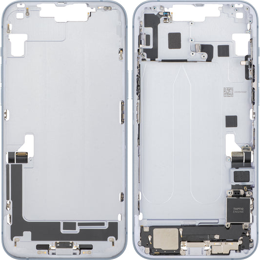 Batterijdeksel Apple iPhone 14 Plus, Met Middenbehuizing, Volledige Onderdelen, Blauw, Swap