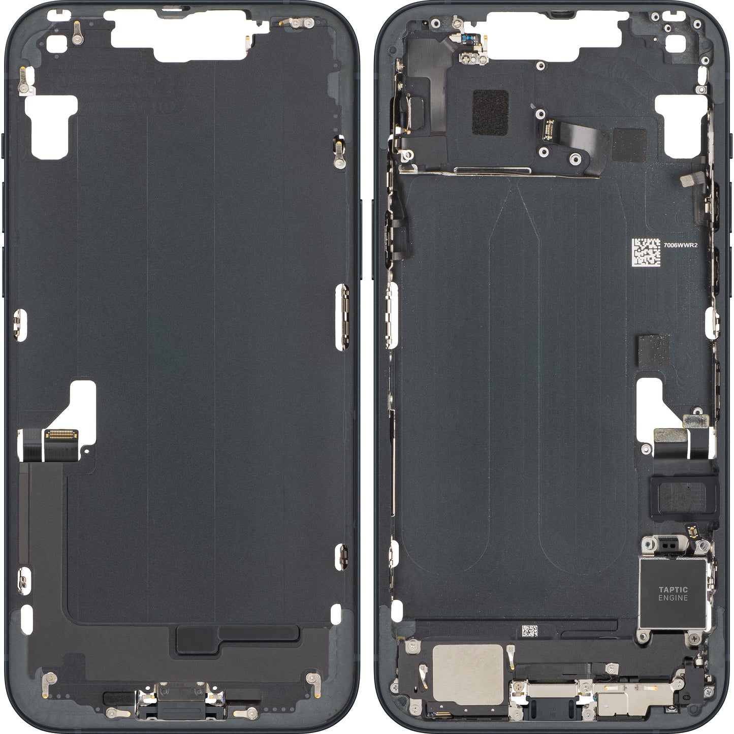 Akkuabdeckung Apple iPhone 14 Plus, mit Mittelgehäuse, Vollständige Teile, Schwarz (Midnight), Swap