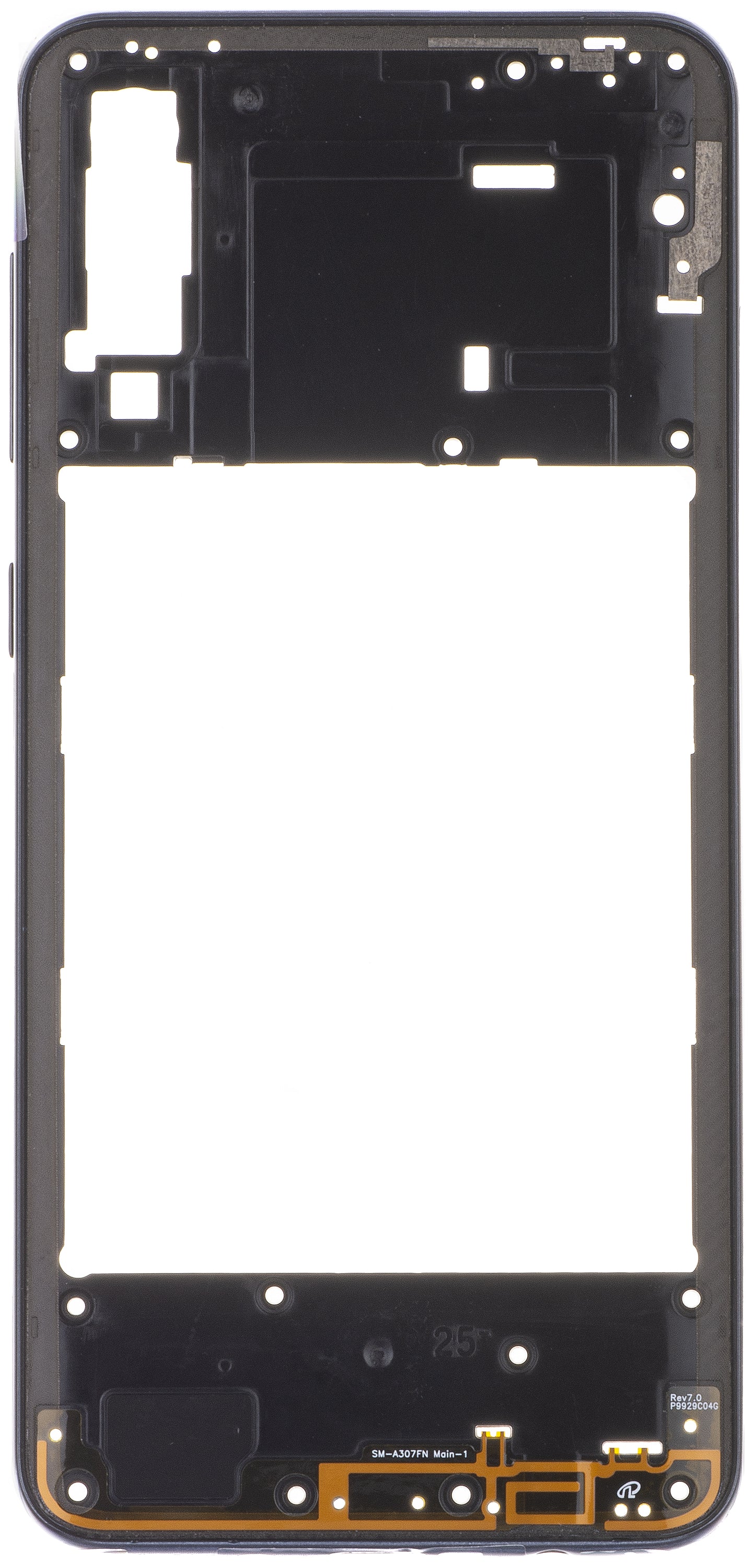 Middenbehuizing Samsung Galaxy A30s A307, Zwart