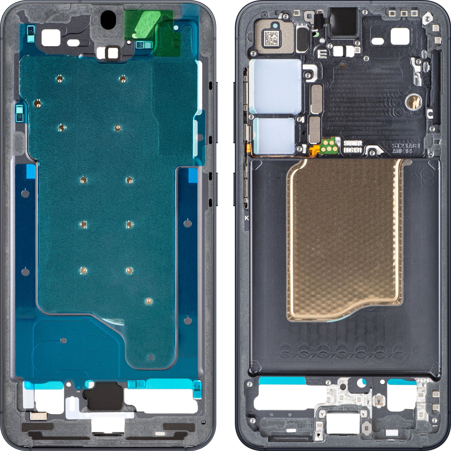 Middenbehuizing Samsung Galaxy S25 S931, Zwart, Service Pack GH82-36328E