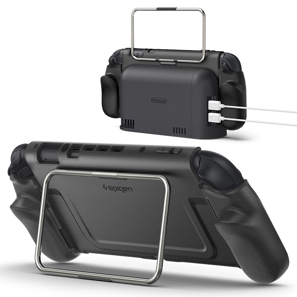 Spigen Dual Grip Pro Beschermhoes voor Nintendo Switch 2, Zwart ACS10196