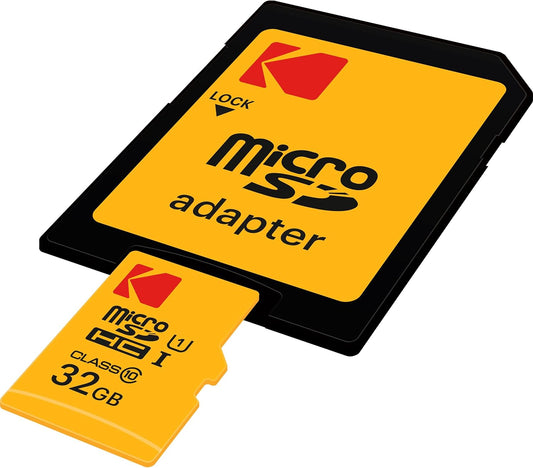 Speicherkarte microSDHC Kodak Premium Performance, 32Gb, Klasse 10 / UHS-1 U1, mit Adapter EKMSDM32GHC10K