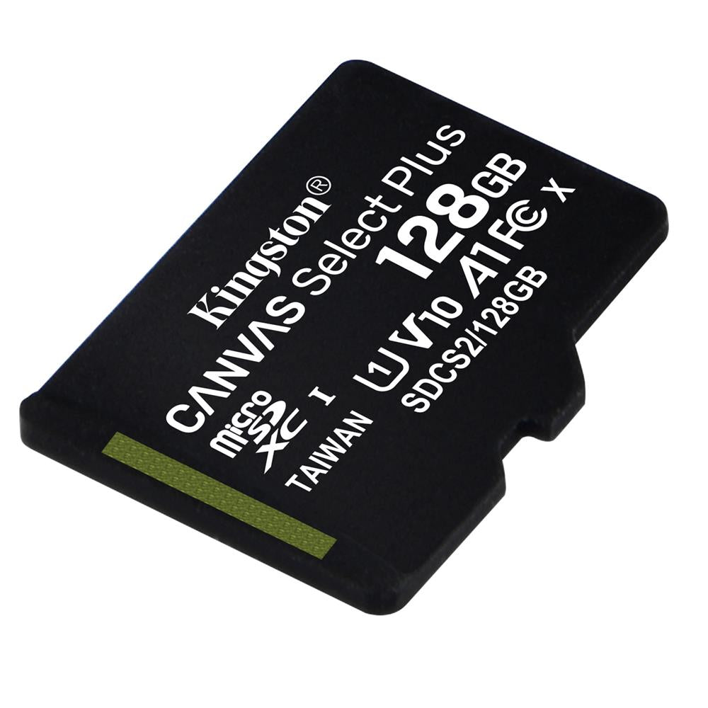 Carte Mémoire microSDXC Kingston Canvas Select Plus Android A1, 128Go, Classe 10 / UHS-1 U1 SDCS2/128GBSP