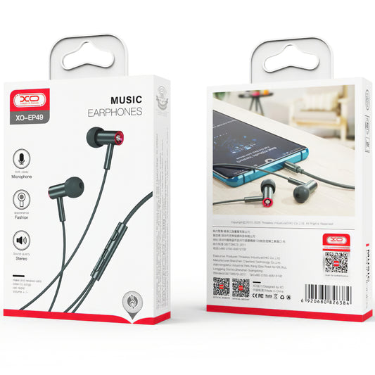 Handsfree 3,5 mm XO Design EP49, Groen