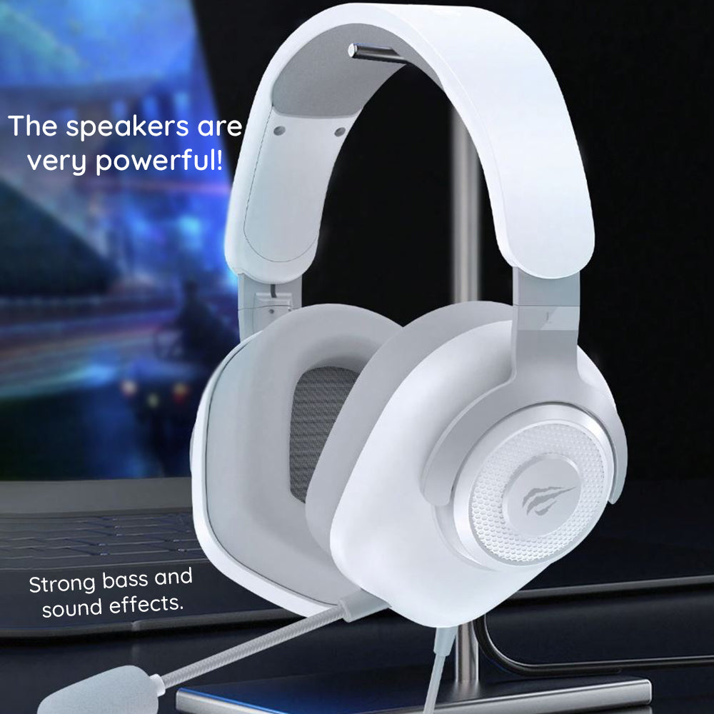 Casque Gaming USB HAVIT H2230U, 1.8m, Blancs