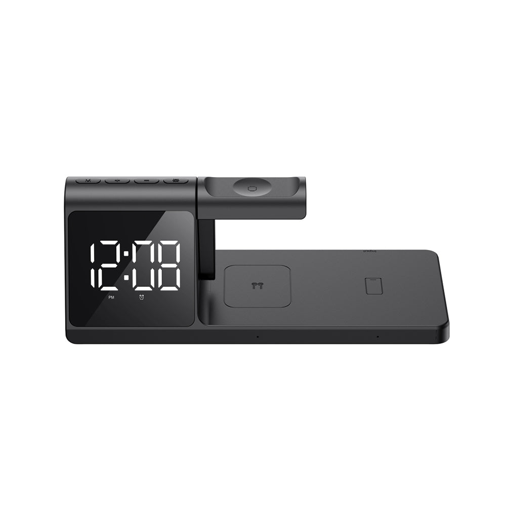 Digitale Klok HAVIT W3042 4in1 met Draadloze QI Oplading, Zwart