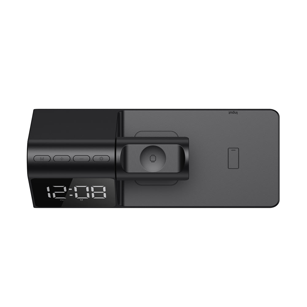 Digitale Klok HAVIT W3042 4in1 met Draadloze QI Oplading, Zwart