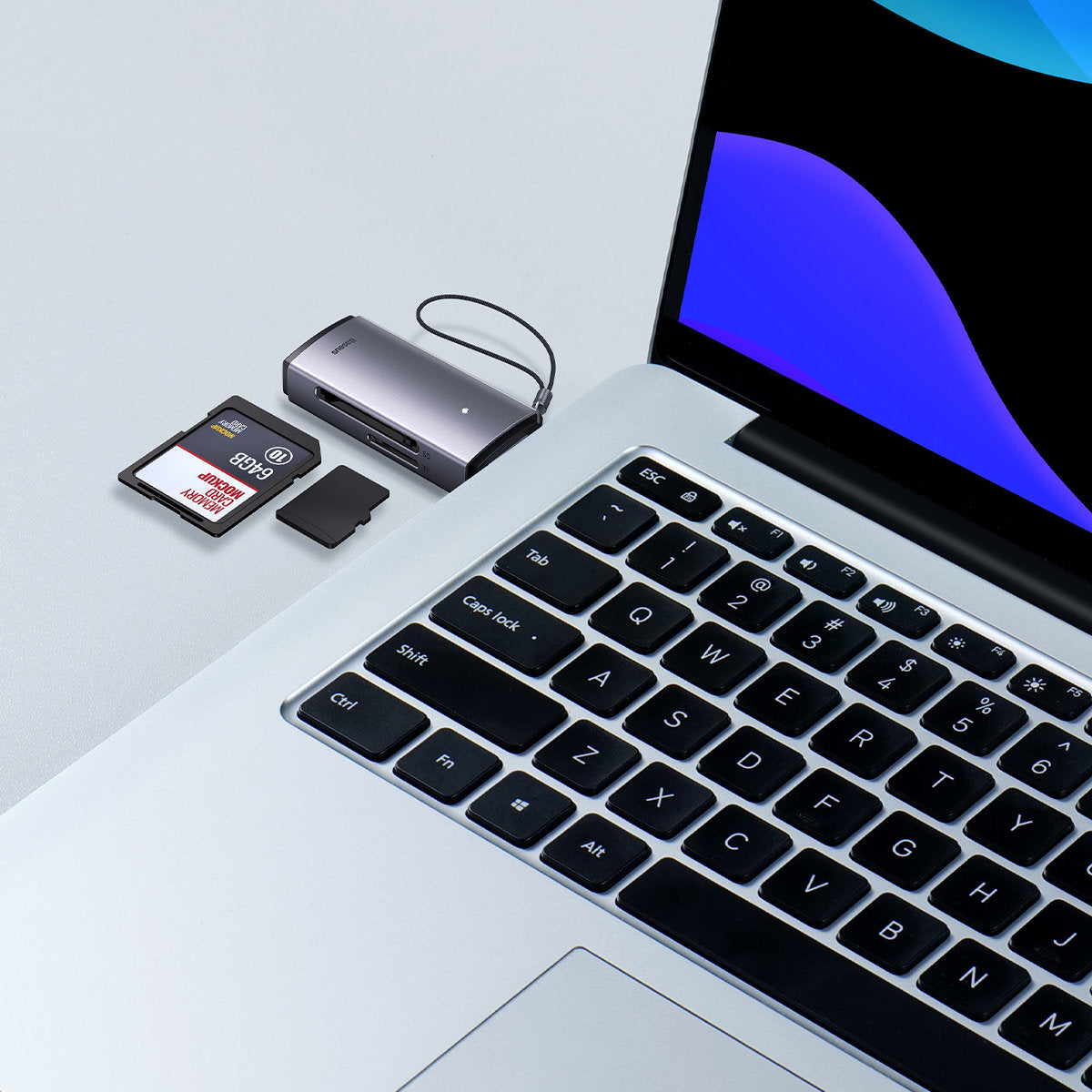 Baseus USB 3.0 Kartenleser | SD & microSD | Plug & Play | Grau