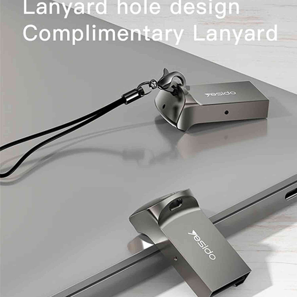 Lecteur de carte USB Yesido GS20, microSD, Gris