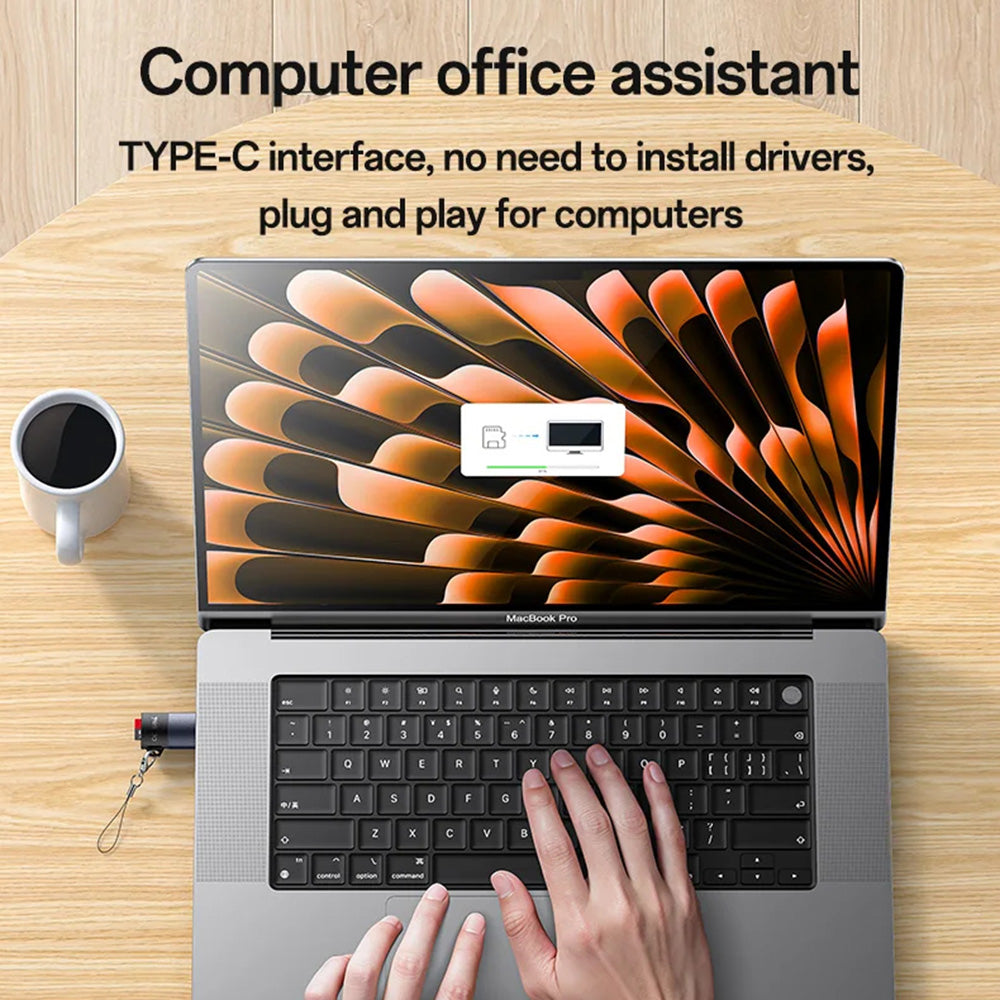 USB-C Kartenleser Yesido GS37, microSD, Schwarz