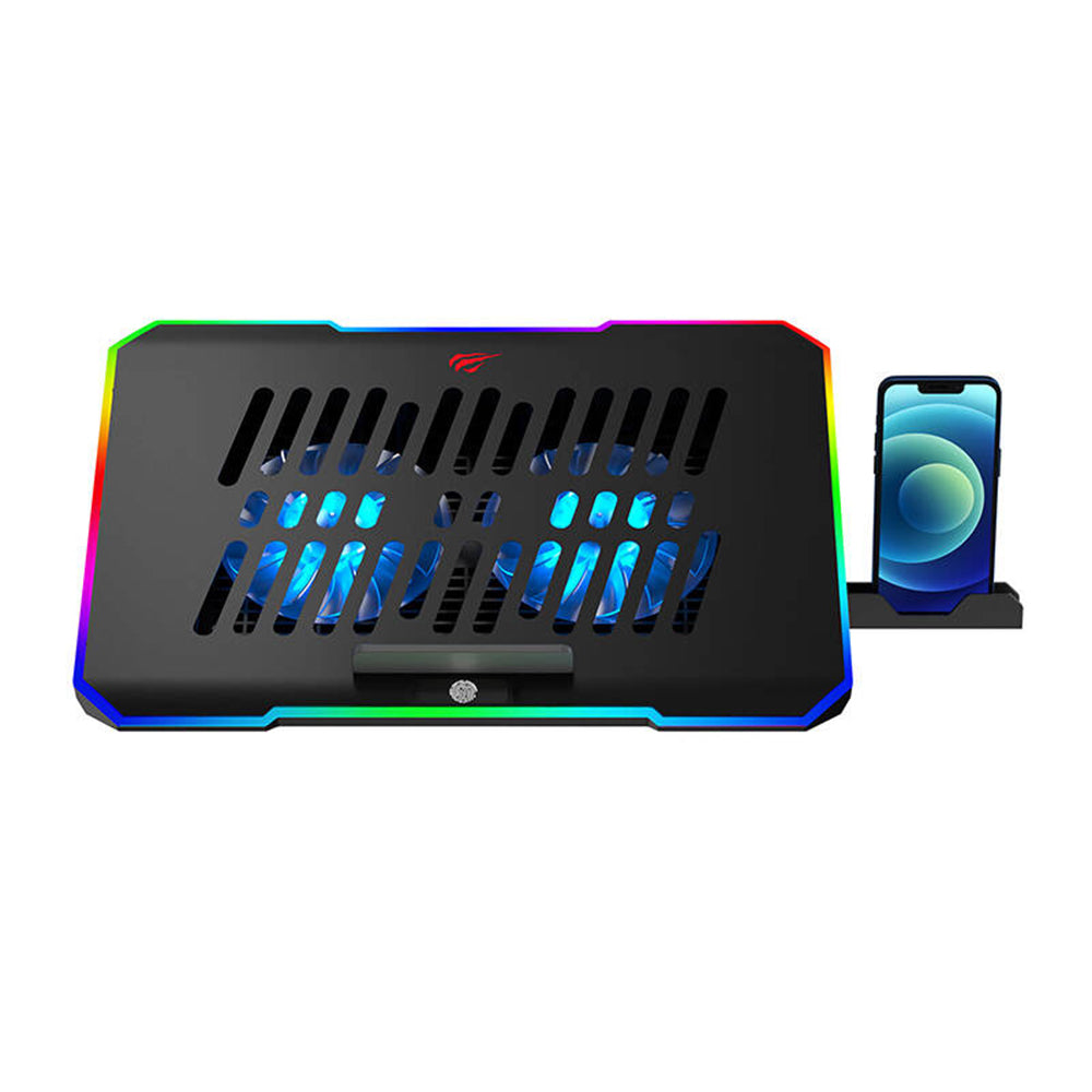 Refroidisseur HAVIT F2069 pour ordinateur portable 10 pouces - 16 pouces, Noir
