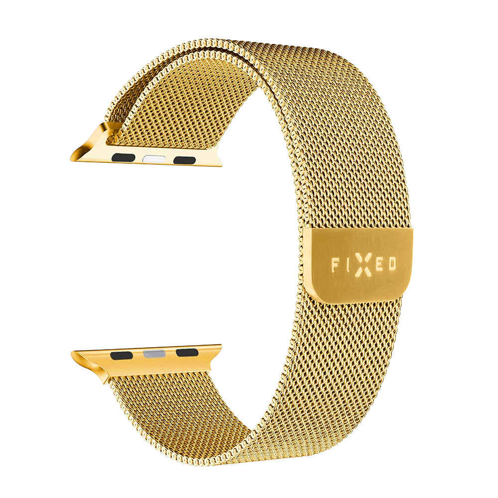 Fixed Mesh band voor Apple Watch 42mm / 41mm / 40mm / 38mm Series, Goudkleurig