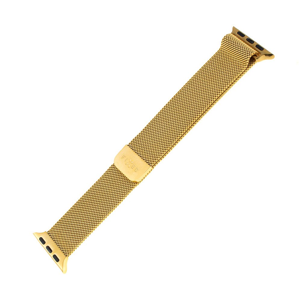 Fixed Mesh band voor Apple Watch 42mm / 41mm / 40mm / 38mm Series, Goudkleurig