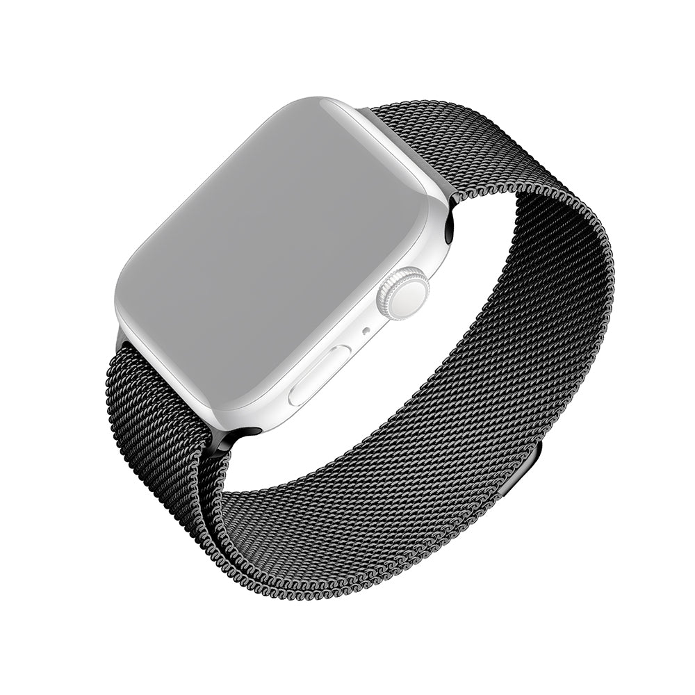 Bracelet Fixed Mesh pour Apple Watch 49mm / 46mm / 45mm / 44mm / 42mm Series, Noir