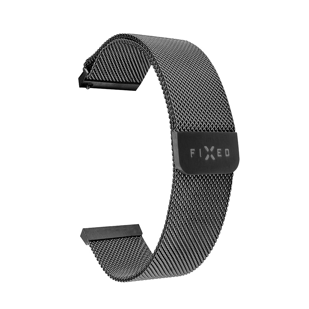 Bracelet Fixed Mesh pour Huawei Watch / Garmin Watch Series, 18mm, Noir