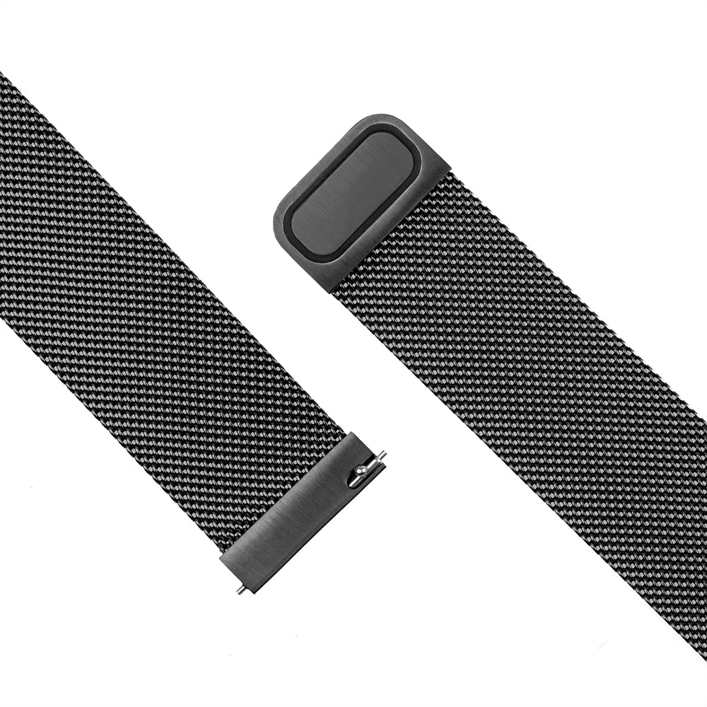 Bracelet Fixed Mesh pour Huawei Watch / Garmin Watch Series, 18mm, Noir