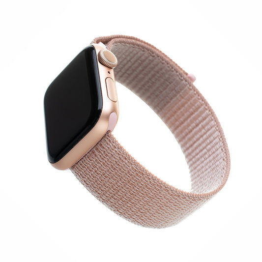 Fixed Nylon Armband für Apple Watch 49mm / 46mm / 45mm / 44mm / 42mm Serie, Roségold