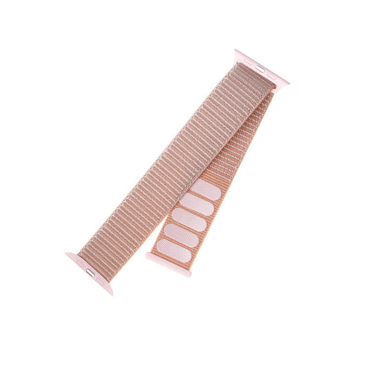 Fixed Nylon Armband für Apple Watch 49mm / 46mm / 45mm / 44mm / 42mm Serie, Roségold