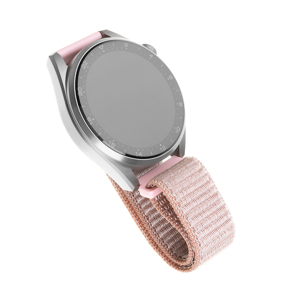 Bracelet Fixed Nylon pour Samsung Galaxy Watch / Huawei Watch Series, 20mm, Rose Doré.