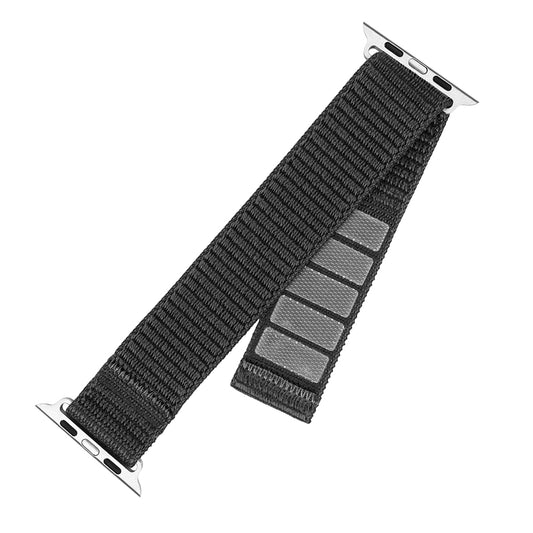 Fixed Nylon Sporty Armband für Apple Watch 42mm / 41mm / 40mm / 38mm Serie, Dunkelgrau