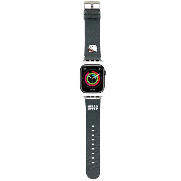 Hello Kitty Leather Kitty Head band voor Apple Watch 42mm / 41mm / 40mm / 38mm Series, Zwart