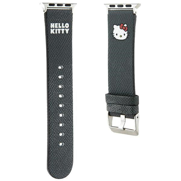 Hello Kitty Leather Kitty Head band voor Apple Watch 42mm / 41mm / 40mm / 38mm Series, Zwart
