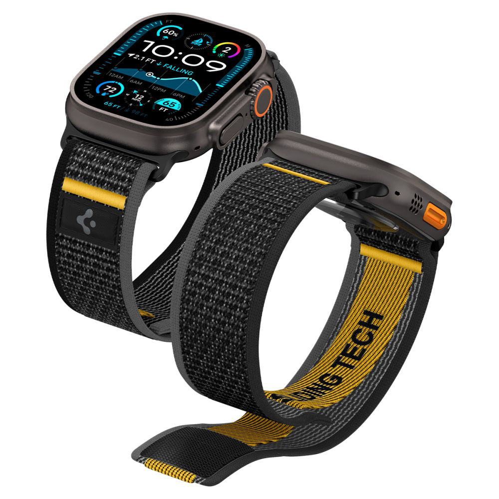 Spigen Athlex Air band voor Apple Watch 49mm / 46mm / 45mm / 44mm Series, Zwart AMP09033