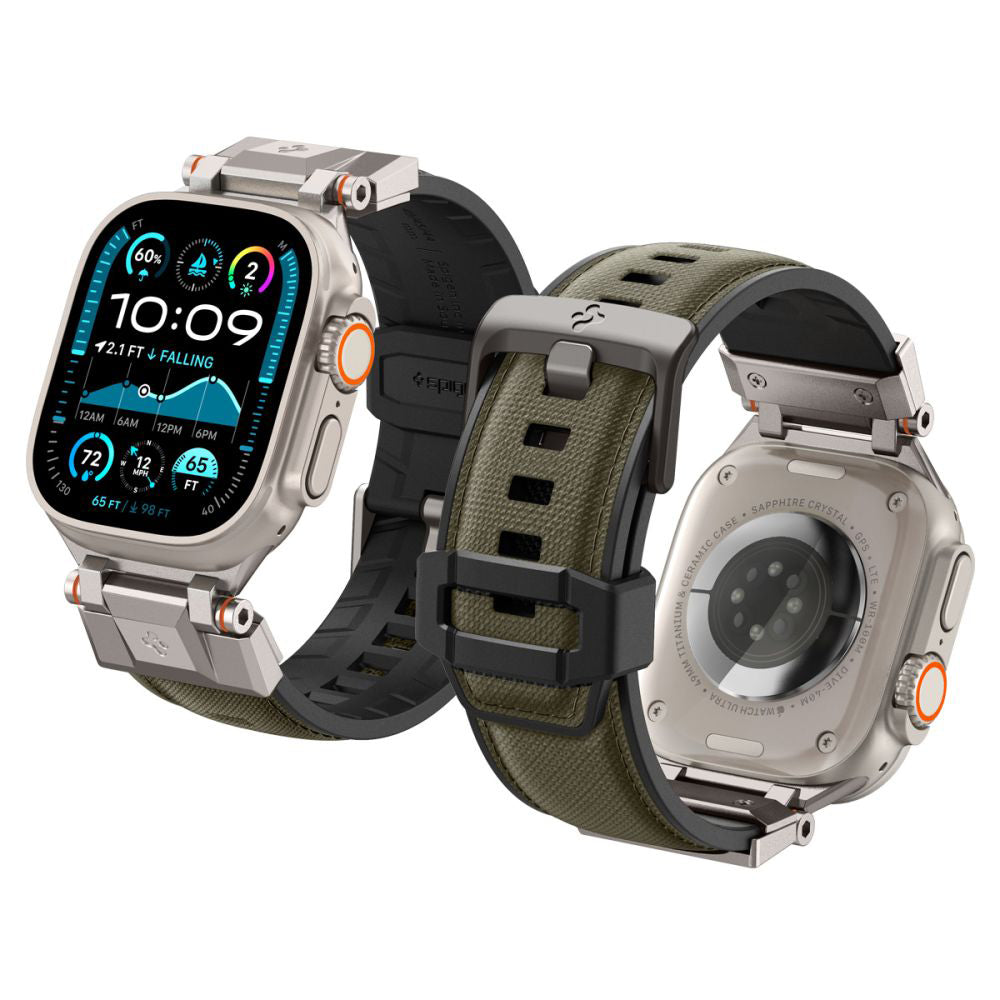 Spigen DuraPro Armor band voor Apple Watch 49mm / 46mm / 45mm / 44mm / 42mm Series, Groen AMP09102