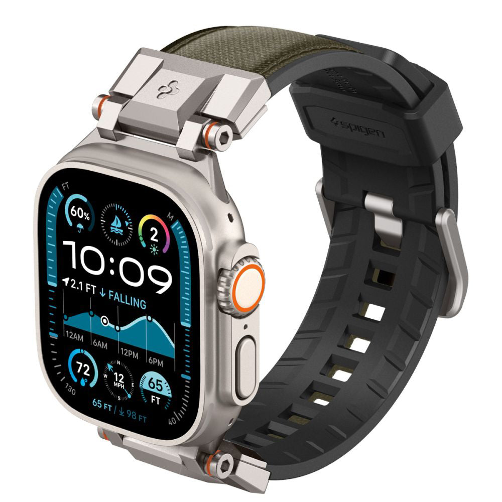 Spigen DuraPro Armor band voor Apple Watch 49mm / 46mm / 45mm / 44mm / 42mm Series, Groen AMP09102