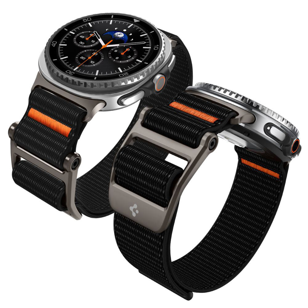 Spigen DuraPro Flex riem voor Samsung Galaxy Watch8 / Watch8 Classic Series, Zwart AMP10116
