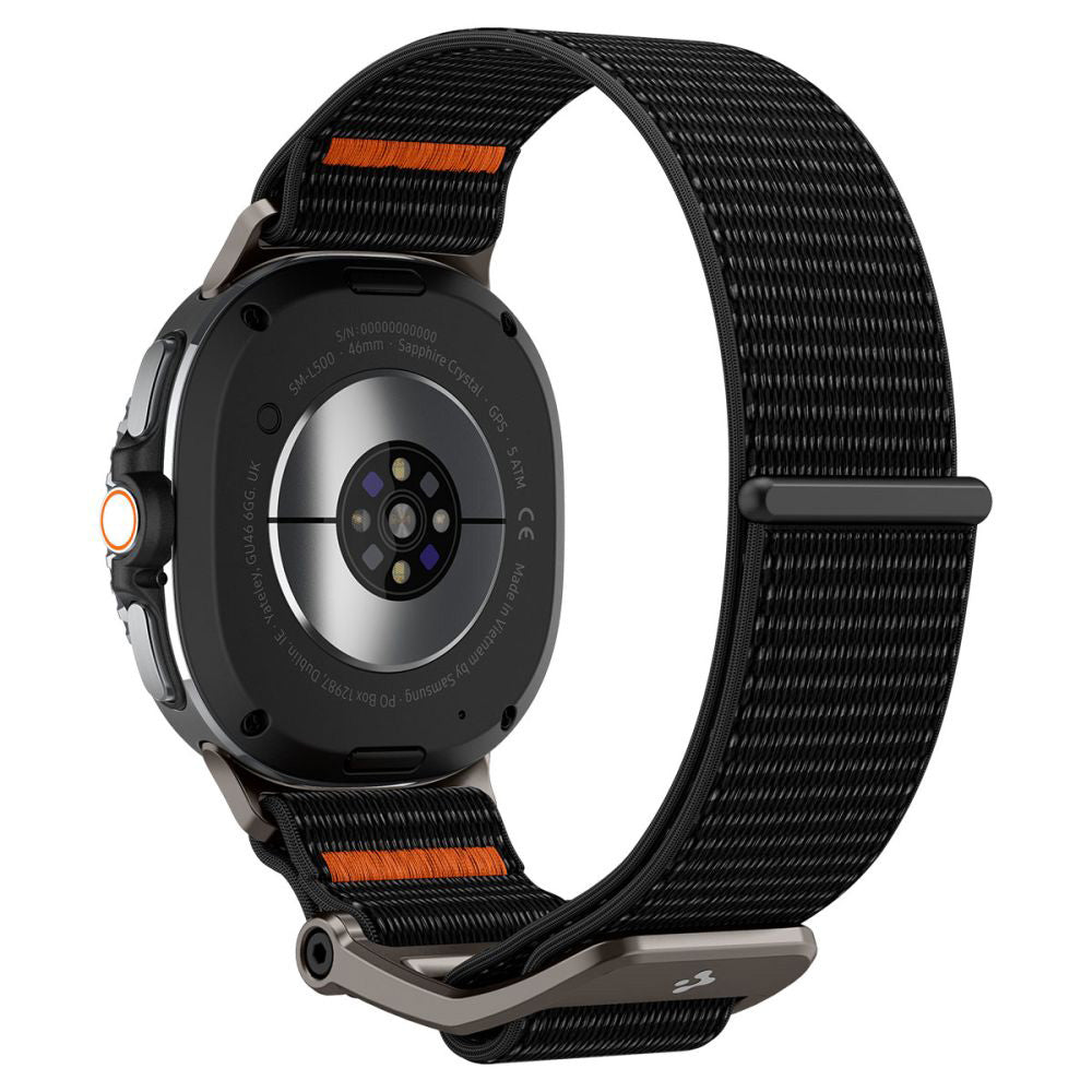 Spigen DuraPro Flex riem voor Samsung Galaxy Watch8 / Watch8 Classic Series, Zwart AMP10116