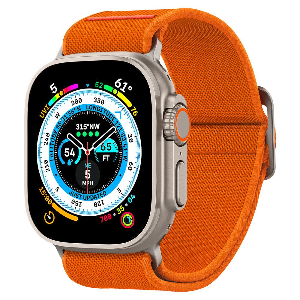 Spigen Fit Lite Ultra Armband für Apple Watch 49mm / 46mm / 45mm / 44mm / 42mm Serie, Orange AMP05986