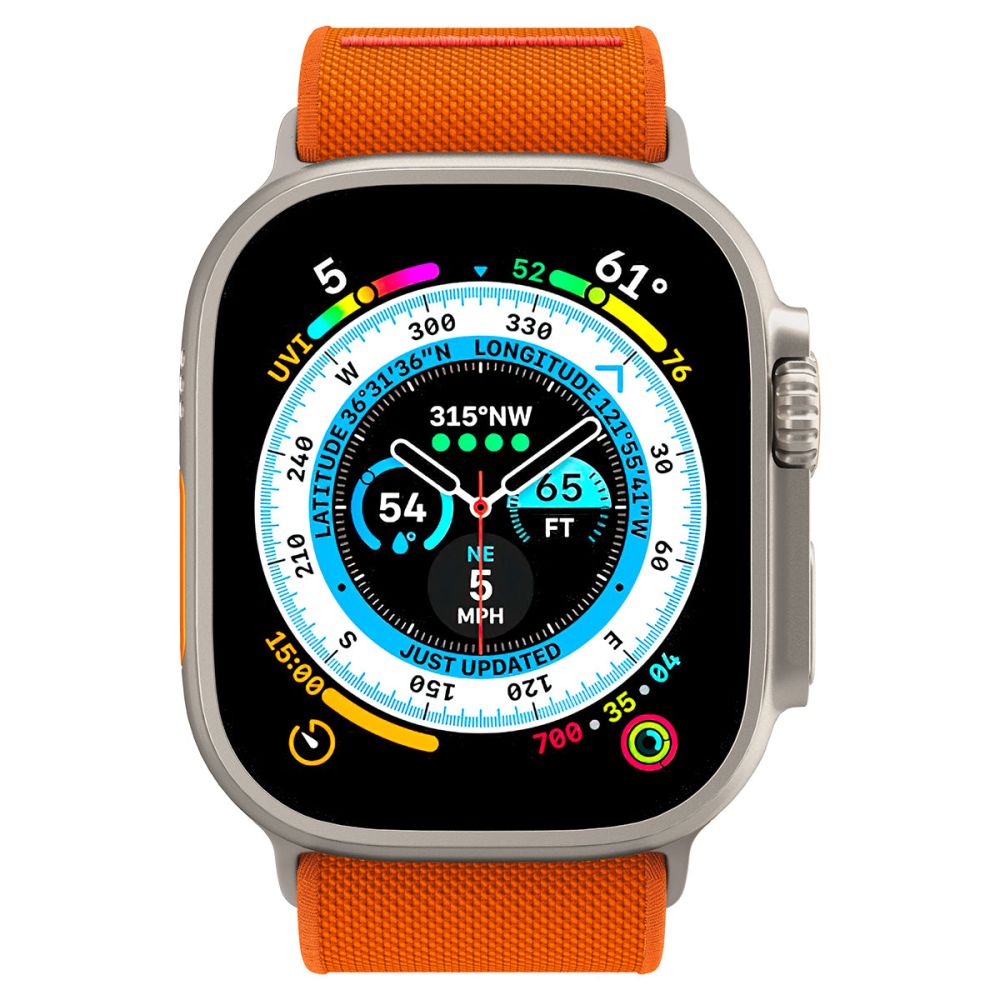 Spigen Fit Lite Ultra Armband für Apple Watch 49mm / 46mm / 45mm / 44mm / 42mm Serie, Orange AMP05986
