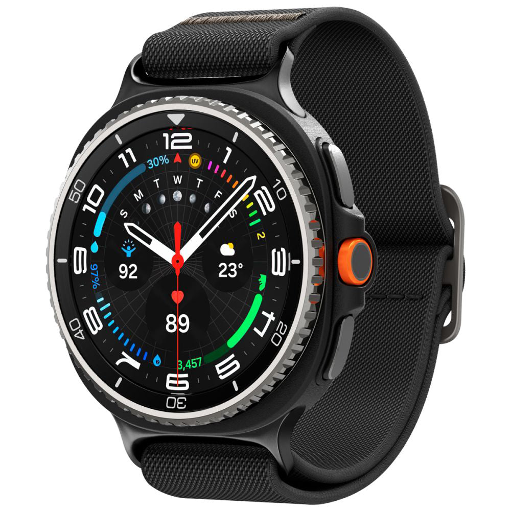 Spigen Lite Fit band voor Samsung Galaxy Watch8 / Watch8 Classic Series, Zwart AMP10117