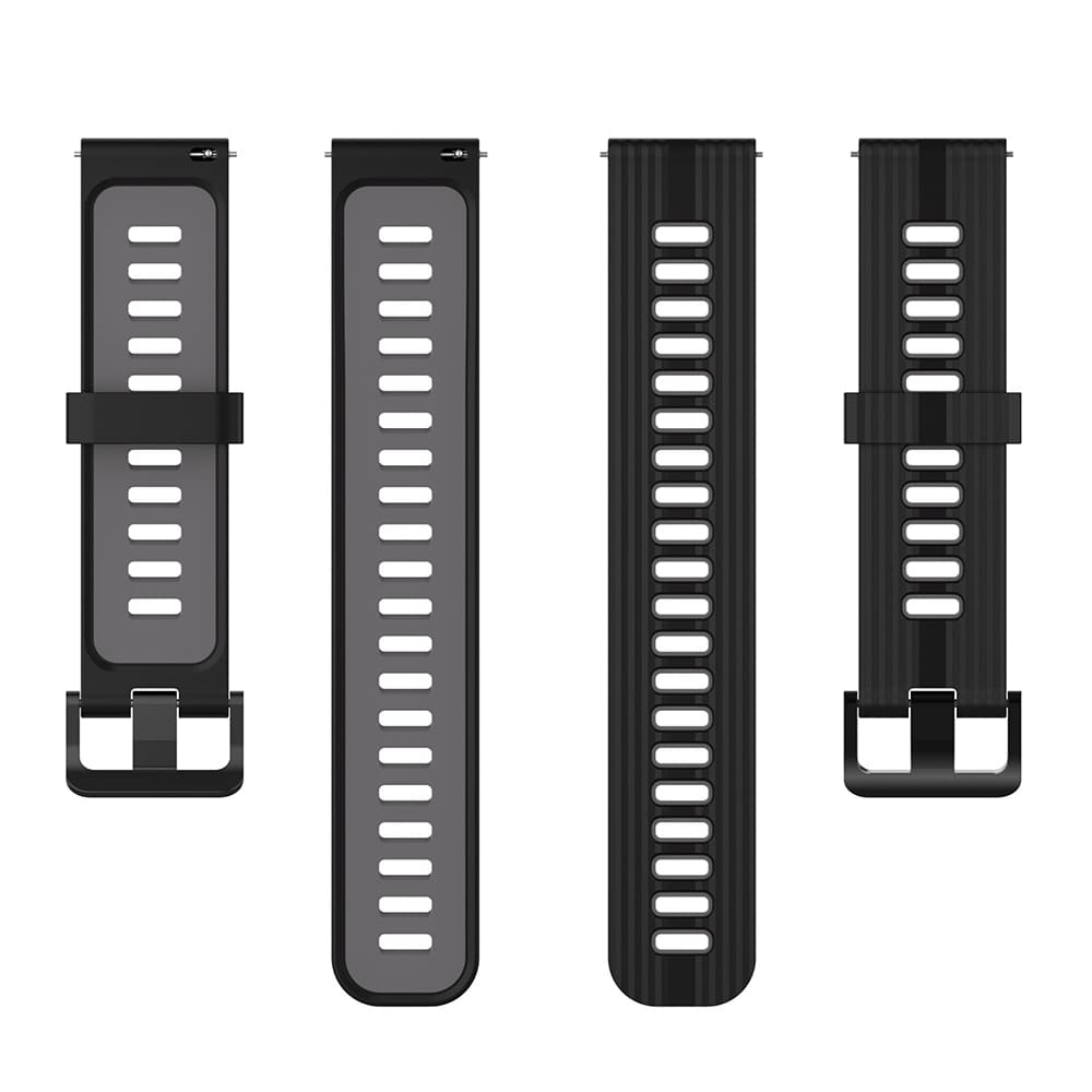 Techsuit W002 Armband für Samsung Galaxy Watch / Huawei Watch Series, 20mm, Schwarz