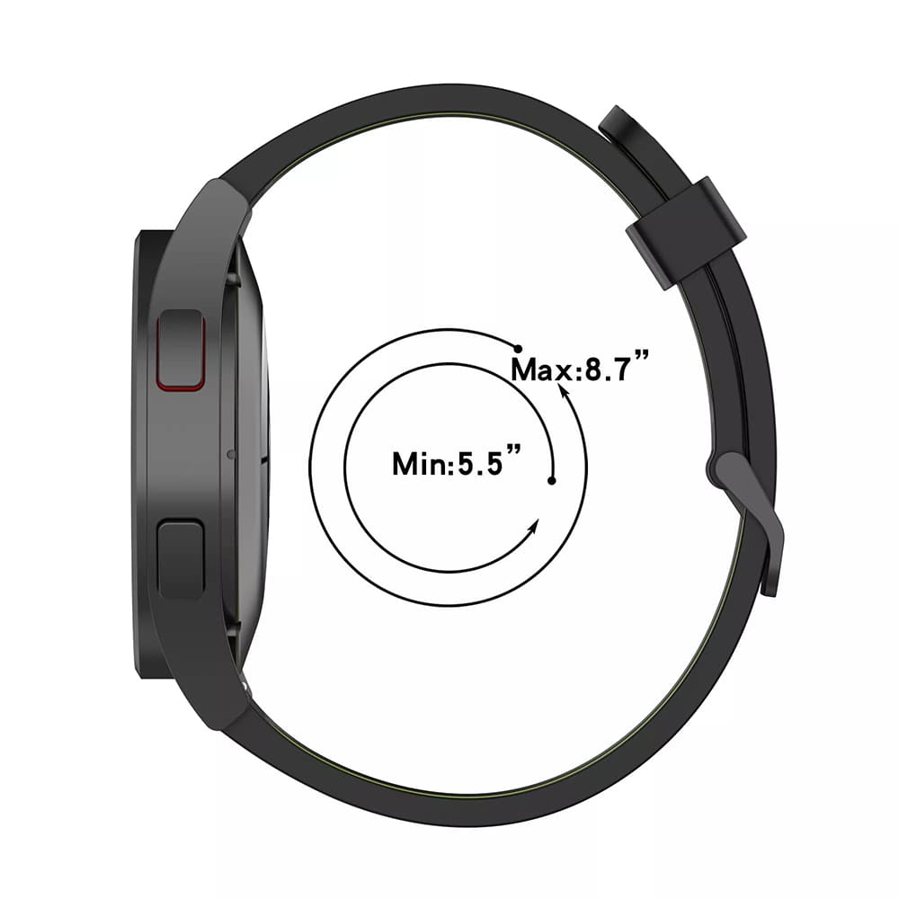 Techsuit W002 Armband für Samsung Galaxy Watch / Huawei Watch Series, 20mm, Schwarz