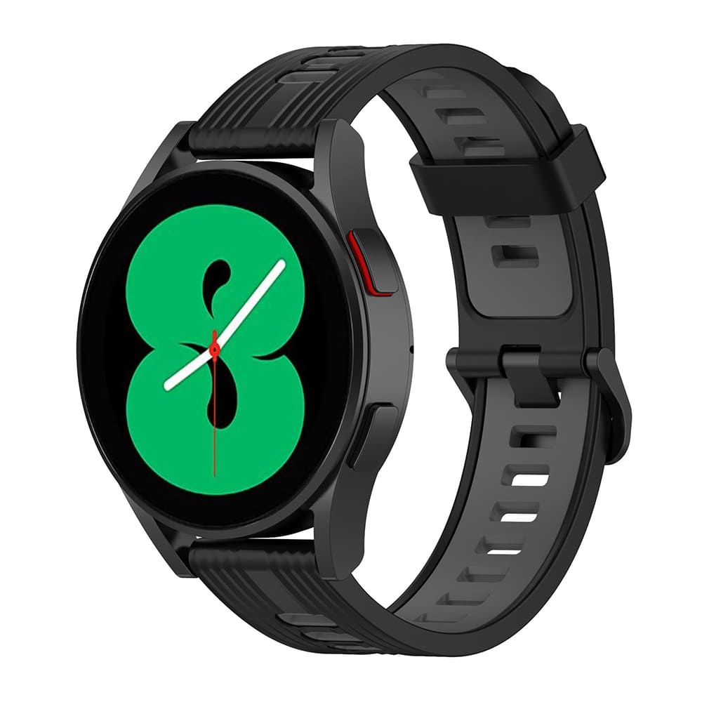 Techsuit W002 Armband für Samsung Galaxy Watch / Huawei Watch Series, 20mm, Schwarz