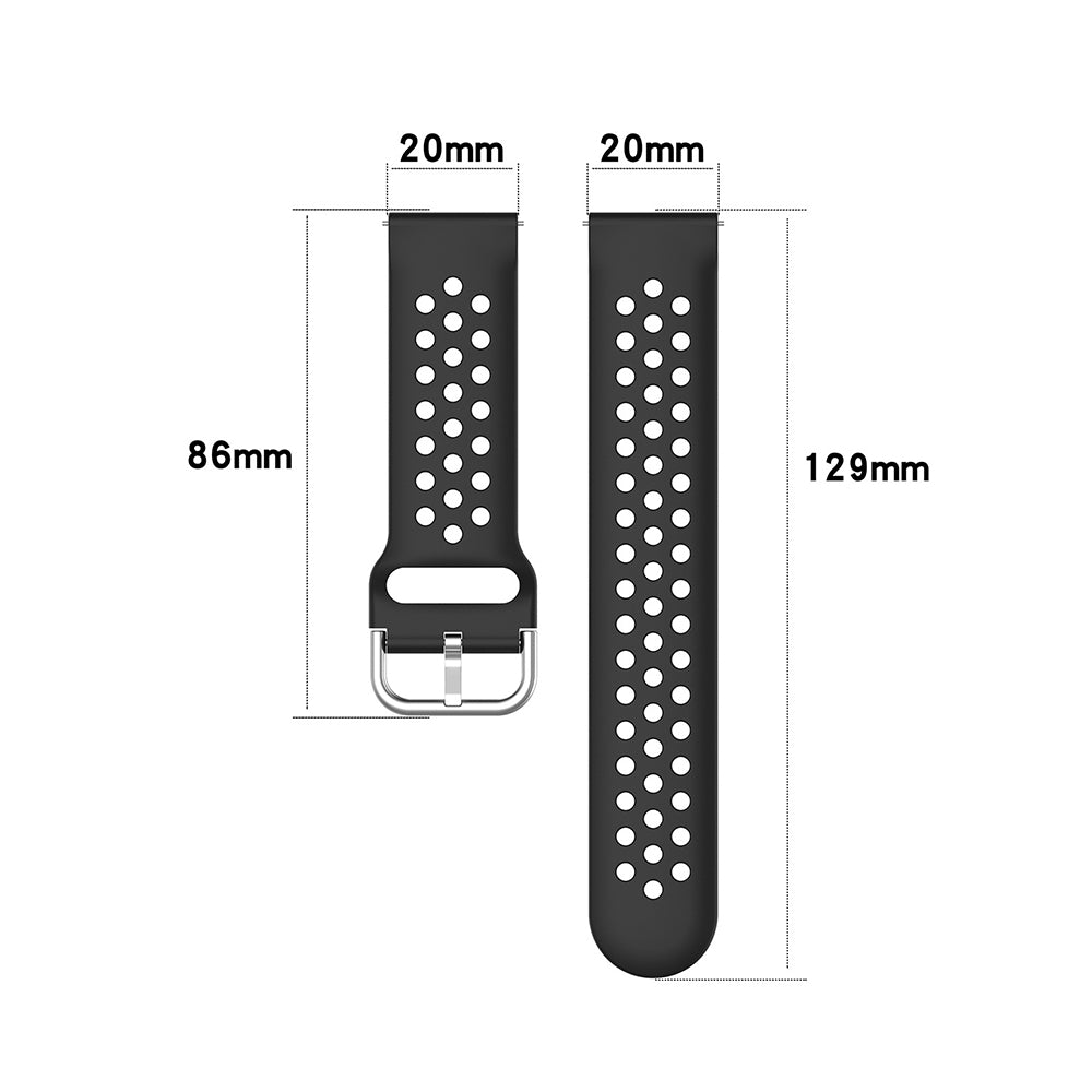 Techsuit W004 band voor Samsung Galaxy Watch / Huawei Watch Series, 20mm, Donkerblauw