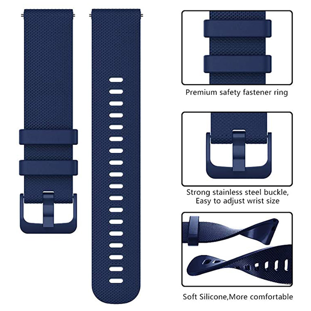 Techsuit W006 band voor Samsung Galaxy Watch / Huawei Watch Series, 20mm, Blauw