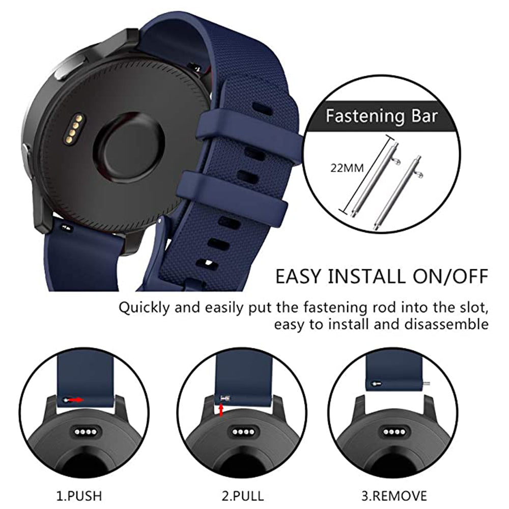Techsuit W006 band voor Samsung Galaxy Watch / Huawei Watch Series, 20mm, Blauw