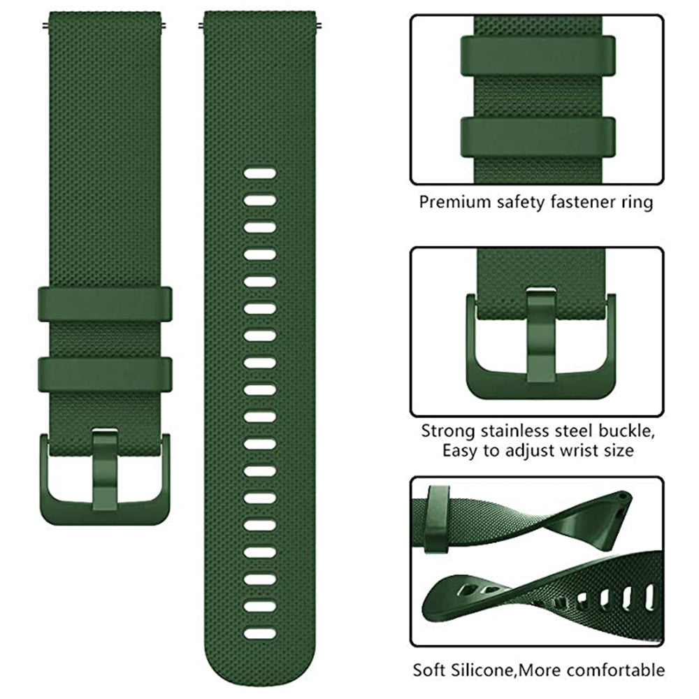 Bracelet Techsuit W006 pour Samsung Galaxy Watch / Huawei Watch Series, 20mm, Vert.
