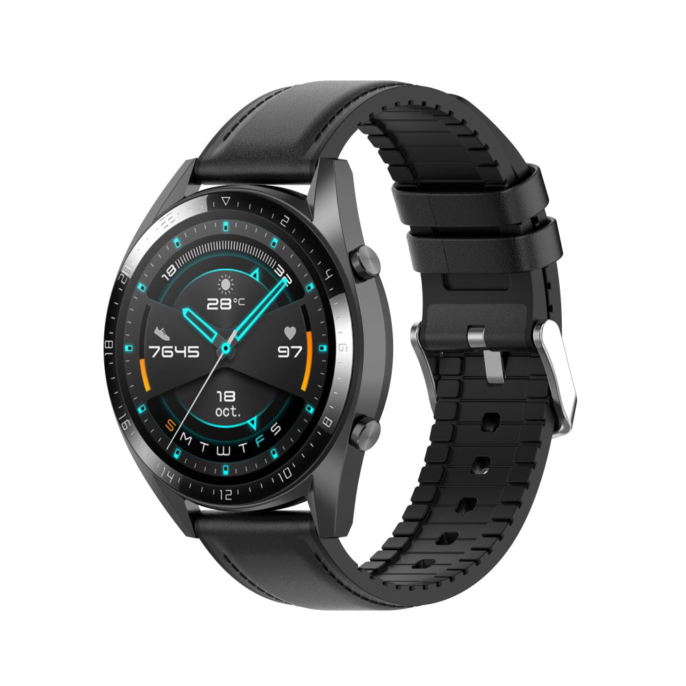 Bracelet Techsuit W007 pour Samsung Galaxy Watch / Huawei Watch Series, 20mm, Noir.