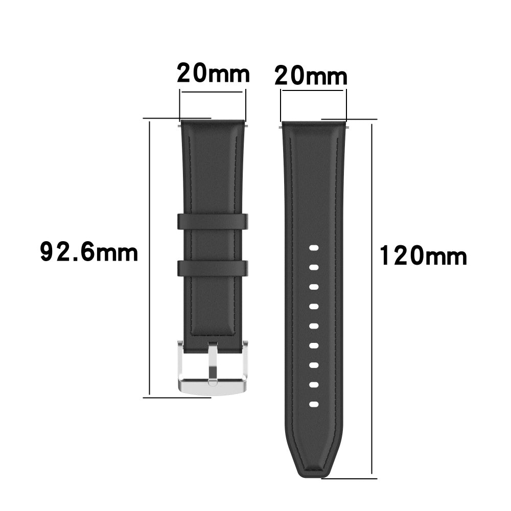 Bracelet Techsuit W007 pour Samsung Galaxy Watch / Huawei Watch Series, 20mm, Noir.