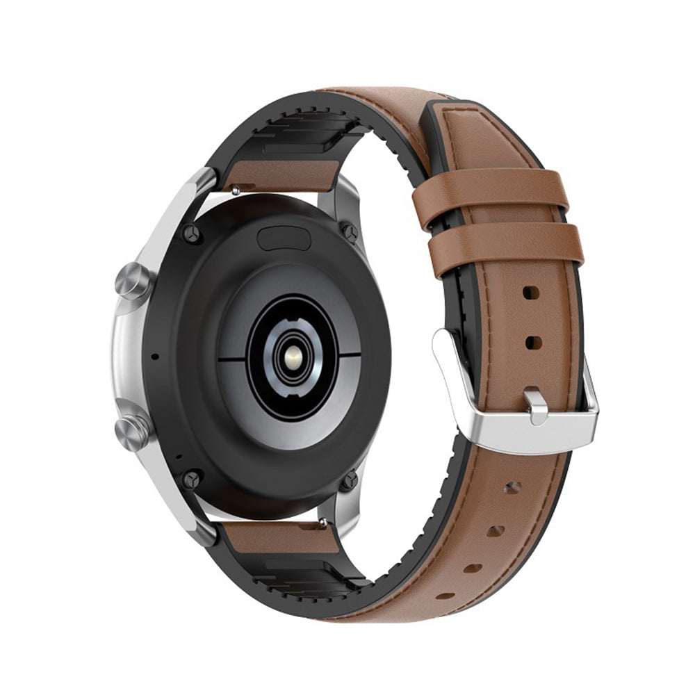 Techsuit W007 band voor Samsung Galaxy Watch / Huawei Watch Series, 22mm, Bruin