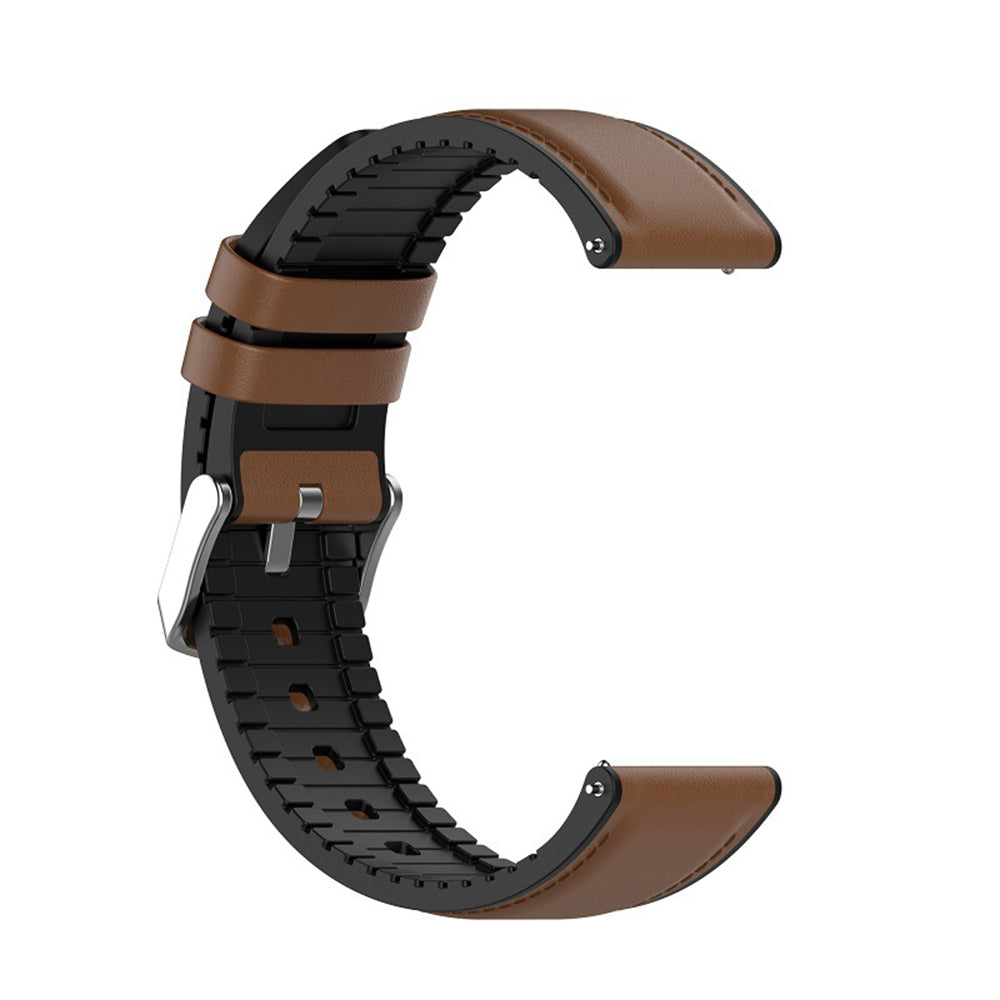 Techsuit W007 band voor Samsung Galaxy Watch / Huawei Watch Series, 22mm, Bruin