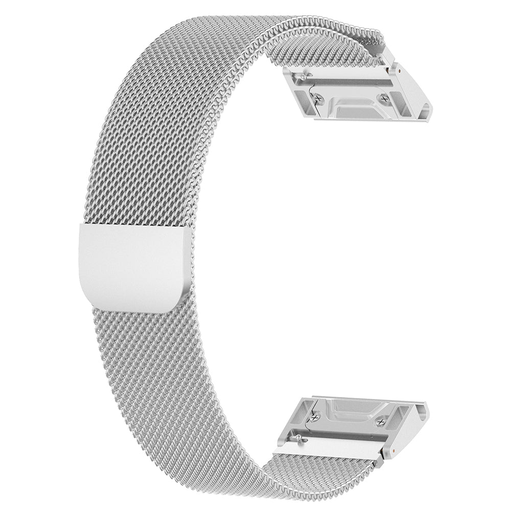 Techsuit W009 Armband für Garmin Watch Fenix / Forerunner Serie, 22mm, Silber