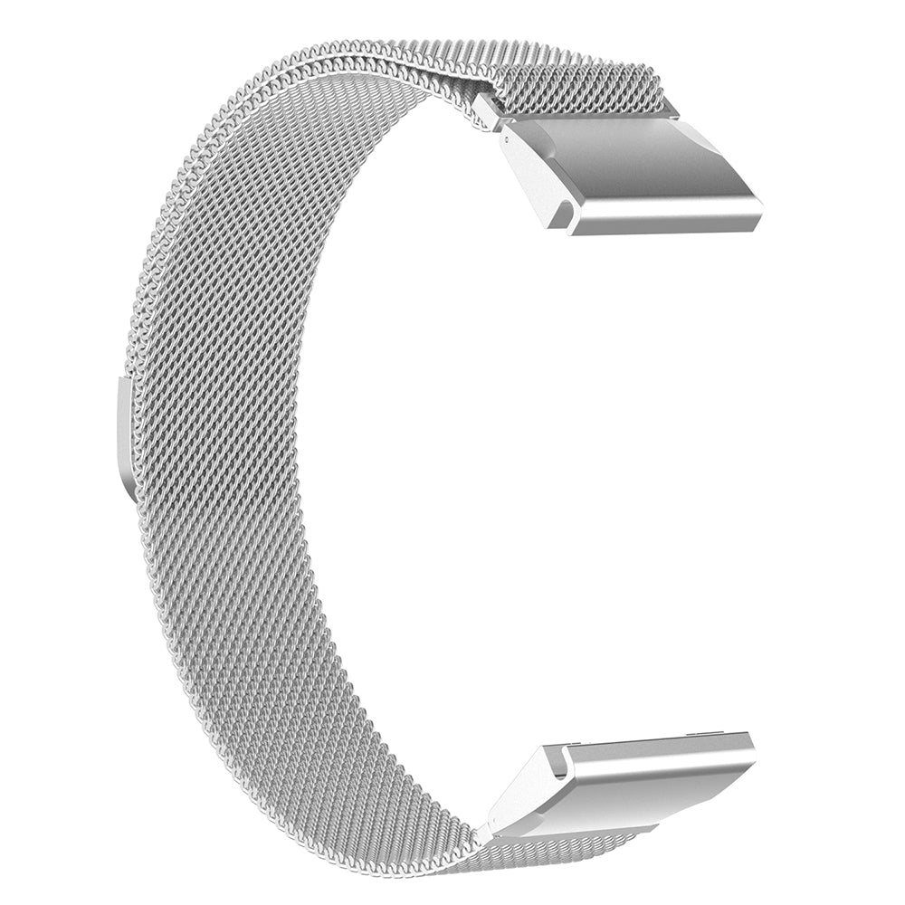 Techsuit W009 Armband für Garmin Watch Fenix / Forerunner Serie, 22mm, Silber