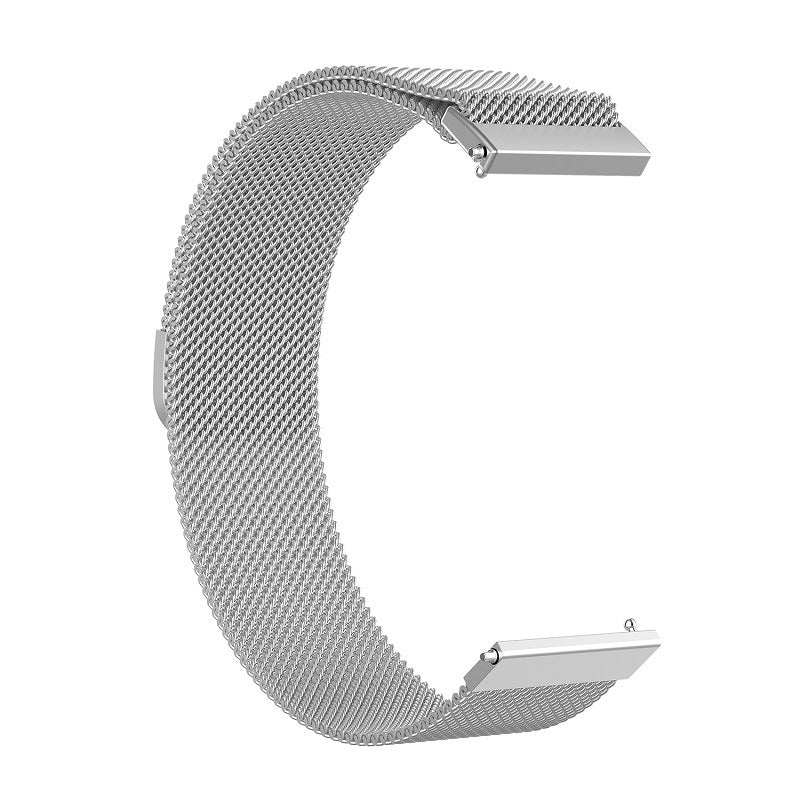 Techsuit W009 Armband für Samsung Galaxy Watch / Huawei Watch Series, 20mm, Silberfarben