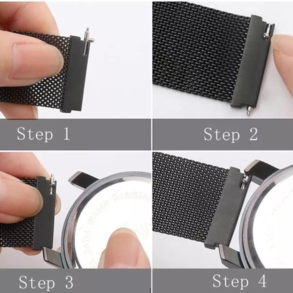 Bracelet Techsuit W009 pour Samsung Galaxy Watch / Huawei Watch Series, 22mm, Argenté